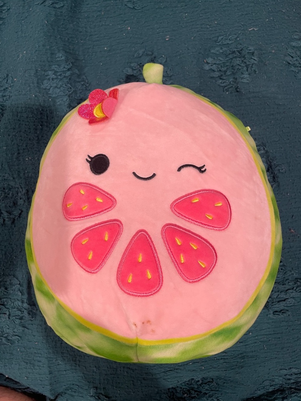 Pink Fruit Squishmellow Original Plush Pillow with Cute Face